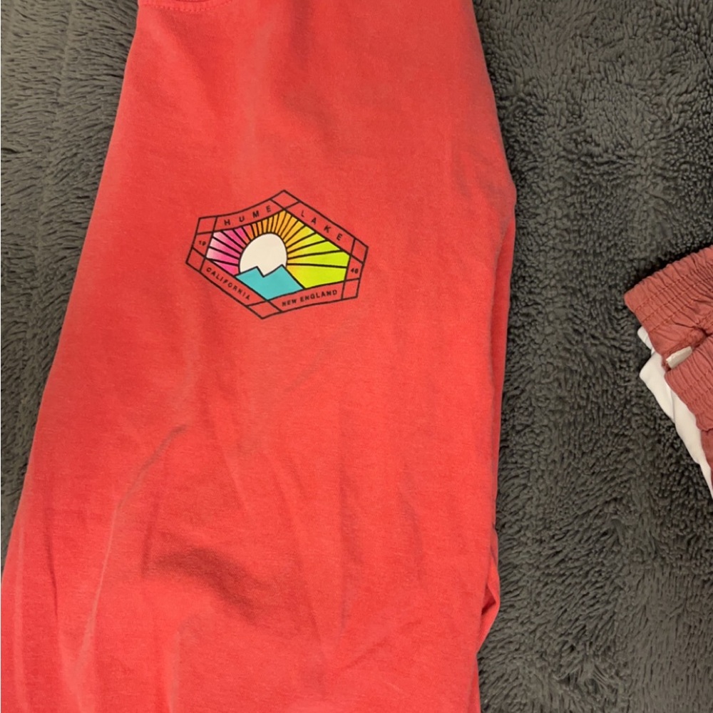 salmon colored long sleeve